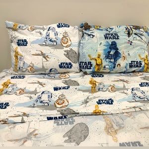 Pottery Barn FULL Star Wars Organic Sheet Set